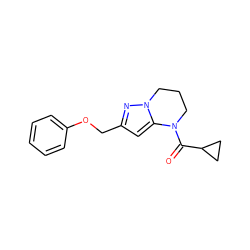 O=C(C1CC1)N1CCCn2nc(COc3ccccc3)cc21 ZINC000473150177