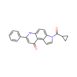 O=C(C1CC1)n1ccc2c3c(=O)cc(-c4ccccc4)[nH]c3ccc21 ZINC000473115260