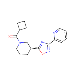 O=C(C1CCC1)N1CCC[C@@H](c2nc(-c3ccccn3)no2)C1 ZINC000071340705