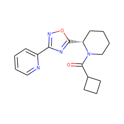 O=C(C1CCC1)N1CCCC[C@H]1c1nc(-c2ccccn2)no1 ZINC000071340726