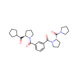 O=C(C1CCCC1)[C@H]1CCCN1C(=O)c1cccc(C(=O)N2CCC[C@H]2C(=O)N2CCCC2)c1 ZINC000027519093