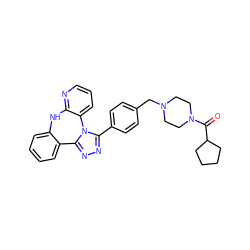 O=C(C1CCCC1)N1CCN(Cc2ccc(-c3nnc4n3-c3cccnc3Nc3ccccc3-4)cc2)CC1 ZINC000096174066