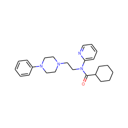 O=C(C1CCCCC1)N(CCN1CCN(c2ccccc2)CC1)c1ccccn1 ZINC000095553217