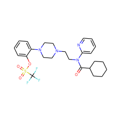 O=C(C1CCCCC1)N(CCN1CCN(c2ccccc2OS(=O)(=O)C(F)(F)F)CC1)c1ccccn1 ZINC000036187818