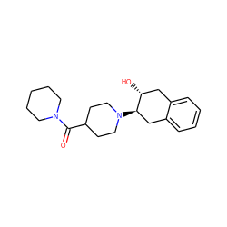 O=C(C1CCN([C@@H]2Cc3ccccc3C[C@H]2O)CC1)N1CCCCC1 ZINC000049113150