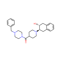 O=C(C1CCN([C@@H]2Cc3ccccc3C[C@H]2O)CC1)N1CCN(Cc2ccccc2)CC1 ZINC000049067394