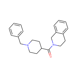 O=C(C1CCN(Cc2ccccc2)CC1)N1CCc2ccccc2C1 ZINC000015856112