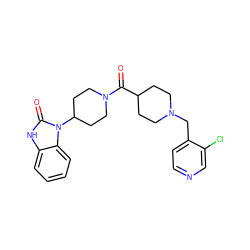 O=C(C1CCN(Cc2ccncc2Cl)CC1)N1CCC(n2c(=O)[nH]c3ccccc32)CC1 ZINC000058592366