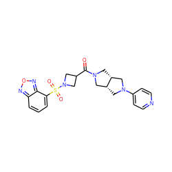 O=C(C1CN(S(=O)(=O)c2cccc3nonc23)C1)N1C[C@@H]2CN(c3ccncc3)C[C@@H]2C1 ZINC000084708869