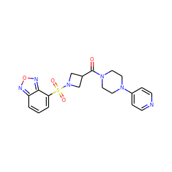 O=C(C1CN(S(=O)(=O)c2cccc3nonc23)C1)N1CCN(c2ccncc2)CC1 ZINC000084712921