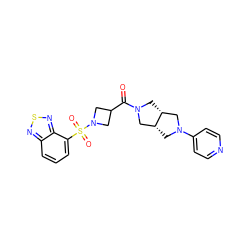 O=C(C1CN(S(=O)(=O)c2cccc3nsnc23)C1)N1C[C@@H]2CN(c3ccncc3)C[C@@H]2C1 ZINC000084846287