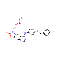 O=C(CBr)OCCn1c(=O)oc2cc3ncnc(Nc4ccc(OCc5ccc(Cl)cc5)cc4)c3cc21 ZINC001772656954