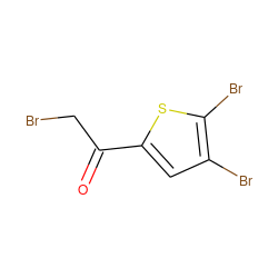 O=C(CBr)c1cc(Br)c(Br)s1 ZINC000045349346