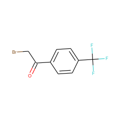 O=C(CBr)c1ccc(C(F)(F)F)cc1 ZINC000000153631