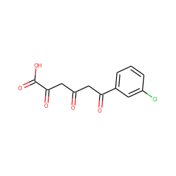 O=C(CC(=O)C(=O)O)CC(=O)c1cccc(Cl)c1 ZINC000101051467