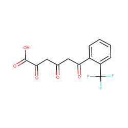 O=C(CC(=O)C(=O)O)CC(=O)c1ccccc1C(F)(F)F ZINC000101046607