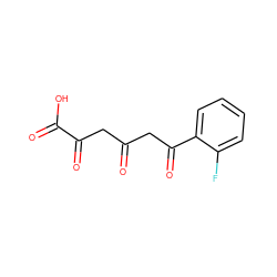 O=C(CC(=O)C(=O)O)CC(=O)c1ccccc1F ZINC000101047418