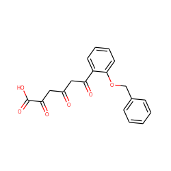 O=C(CC(=O)C(=O)O)CC(=O)c1ccccc1OCc1ccccc1 ZINC000101083567