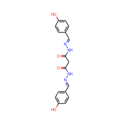 O=C(CC(=O)N/N=C/c1ccc(O)cc1)N/N=C/c1ccc(O)cc1 ZINC000001956028