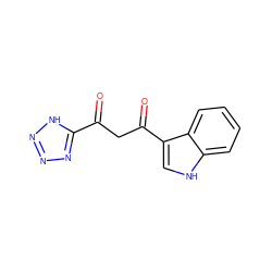 O=C(CC(=O)c1c[nH]c2ccccc12)c1nnn[nH]1 ZINC000084899101