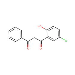 O=C(CC(=O)c1cc(Cl)ccc1O)c1ccccc1 ZINC000000130030