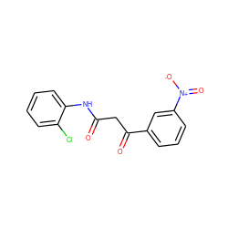 O=C(CC(=O)c1cccc([N+](=O)[O-])c1)Nc1ccccc1Cl ZINC000000225916