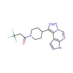 O=C(CC(F)(F)F)N1CCC(c2nnn3cnc4[nH]ccc4c23)CC1 ZINC001772618861