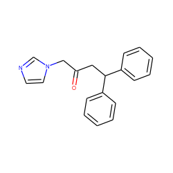 O=C(CC(c1ccccc1)c1ccccc1)Cn1ccnc1 ZINC000095920840