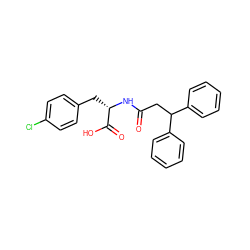 O=C(CC(c1ccccc1)c1ccccc1)N[C@@H](Cc1ccc(Cl)cc1)C(=O)O ZINC001772594076