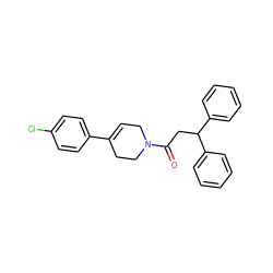 O=C(CC(c1ccccc1)c1ccccc1)N1CC=C(c2ccc(Cl)cc2)CC1 ZINC000029054246