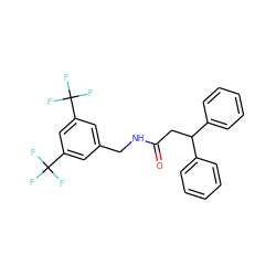 O=C(CC(c1ccccc1)c1ccccc1)NCc1cc(C(F)(F)F)cc(C(F)(F)F)c1 ZINC000029348194