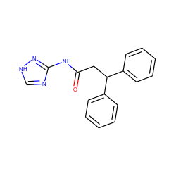 O=C(CC(c1ccccc1)c1ccccc1)Nc1nc[nH]n1 ZINC000006557587