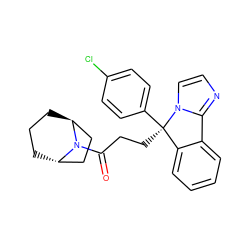 O=C(CC[C@@]1(c2ccc(Cl)cc2)c2ccccc2-c2nccn21)N1[C@H]2CCC[C@H]1CC2 ZINC000118774454