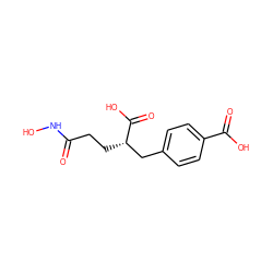 O=C(CC[C@@H](Cc1ccc(C(=O)O)cc1)C(=O)O)NO ZINC000013973801