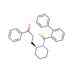 O=C(CC[C@@H]1CCCCN1C(=O)c1ccccc1-c1ccccc1)c1ccccc1 ZINC000038394862