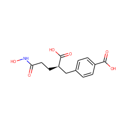 O=C(CC[C@H](Cc1ccc(C(=O)O)cc1)C(=O)O)NO ZINC000003818088