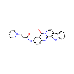 O=C(CC[n+]1ccccc1)Nc1ccc2nc3c4[nH]c5ccccc5c4ccn3c(=O)c2c1 ZINC000096258328