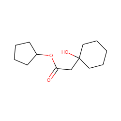 O=C(CC1(O)CCCCC1)OC1CCCC1 ZINC000001687948