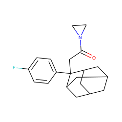 O=C(CC1(c2ccc(F)cc2)C2CC3CC(C2)CC1C3)N1CC1 ZINC000145881104