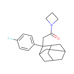 O=C(CC1(c2ccc(F)cc2)C2CC3CC(C2)CC1C3)N1CCC1 ZINC000145881688