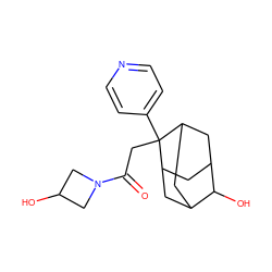 O=C(CC1(c2ccncc2)C2CC3CC1CC(C2)C3O)N1CC(O)C1 ZINC001772641935