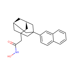 O=C(CC12C[C@@H]3C[C@H](C1)CC(c1ccc4ccccc4c1)(C3)C2)NO ZINC000095591301