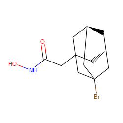 O=C(CC12C[C@H]3C[C@@H](CC(Br)(C3)C1)C2)NO ZINC000101666221