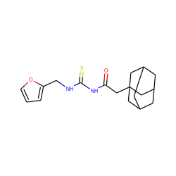 O=C(CC12CC3CC(CC(C3)C1)C2)NC(=S)NCc1ccco1 ZINC000005064454