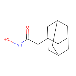 O=C(CC12CC3CC(CC(C3)C1)C2)NO ZINC000003866444