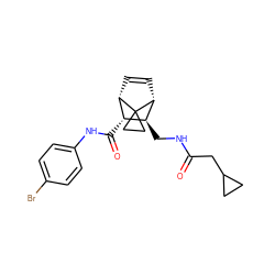 O=C(CC1CC1)NC[C@H]1[C@H](C(=O)Nc2ccc(Br)cc2)[C@@H]2C=C[C@H]1C21CC1 ZINC000168411750