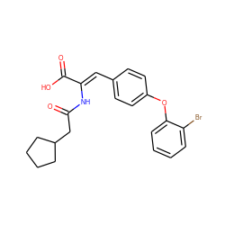 O=C(CC1CCCC1)N/C(=C\c1ccc(Oc2ccccc2Br)cc1)C(=O)O ZINC000028476498