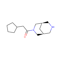 O=C(CC1CCCC1)N1C[C@@H]2CNC[C@@H](C2)C1 ZINC000103243635