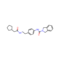 O=C(CC1CCCC1)NCCc1ccc(NC(=O)N2Cc3ccccc3C2)cc1 ZINC000166991356