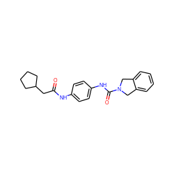 O=C(CC1CCCC1)Nc1ccc(NC(=O)N2Cc3ccccc3C2)cc1 ZINC000166841944